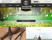 Tablet Screenshot of hilgendorfmemorials.com